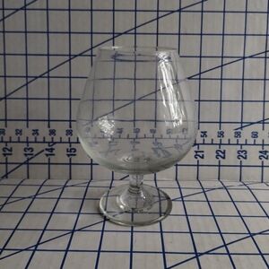 Vintage Footed Brandy Snifter Glass 6" Tall, 4" Wide Body, 2.5" Wide At Mouth
